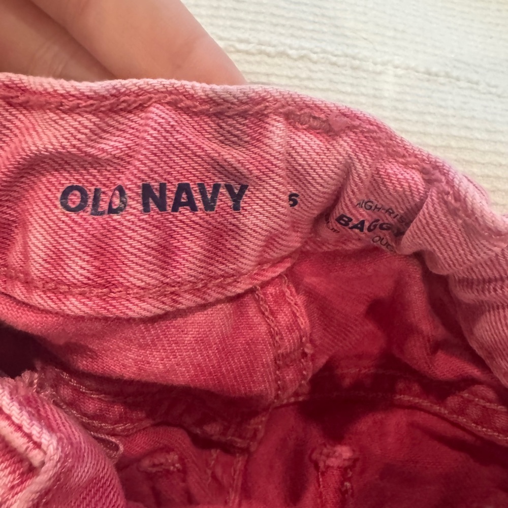 Two Pairs Wide leg girls jeans — Pink & Blue - Picture 3 of 7